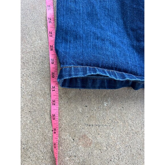 Vintage Mens Jeans With Embroidered Details 42 Rivet Accents Y2K Baggy G3 - Picture 7 of 8